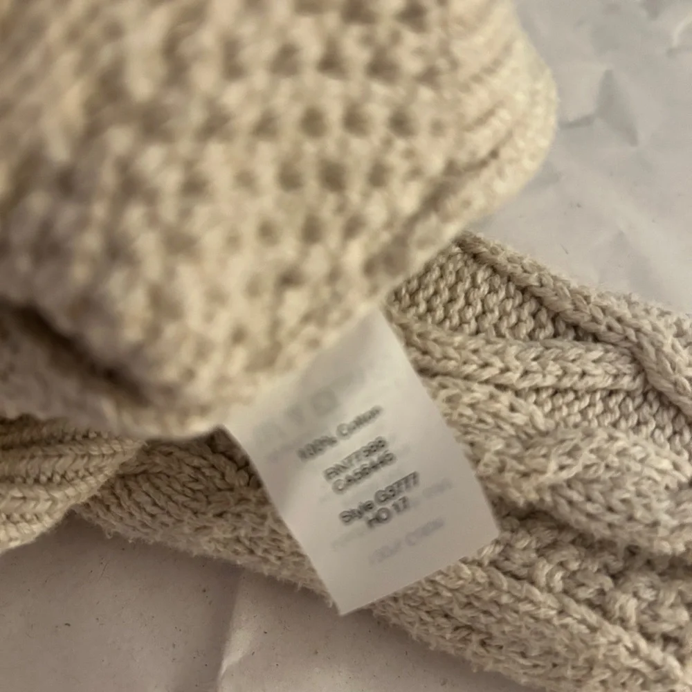 J.Crew 100% Cotton Cable Knit Sweater | Cream | Size L | Never Worn